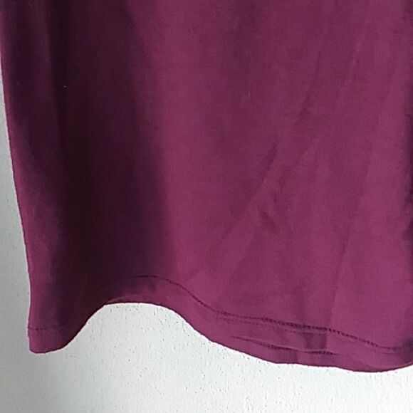 Speechless Dress Baby Doll Shift Sheath Lace Yoke Cap Sleeves Plum Burgundy XL - Picture 7 of 11